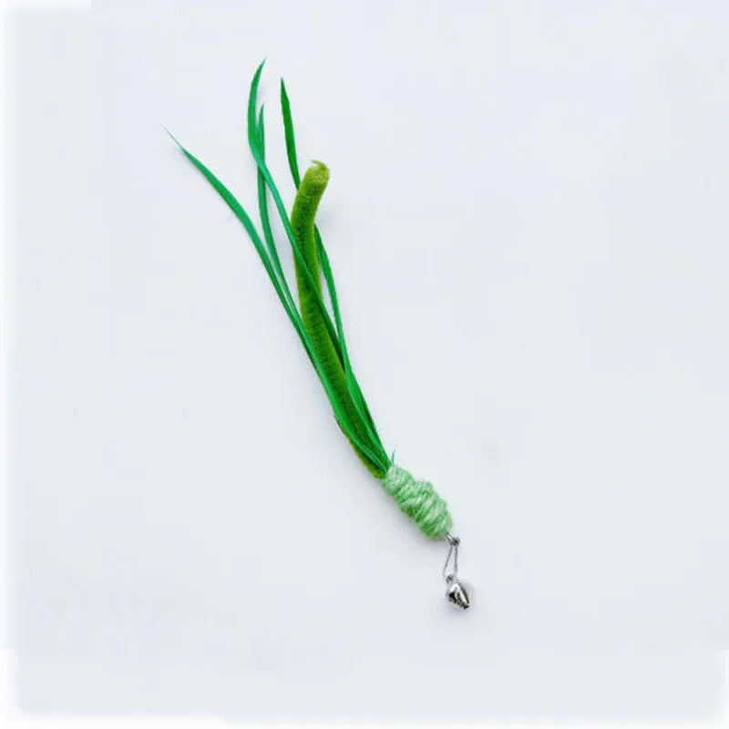 Cat Wand Replacement Accessories Dog Tail Grass Cat Teasing Stick Replacement Feathers Toy Bite Resistant Kittens Exercise Toys