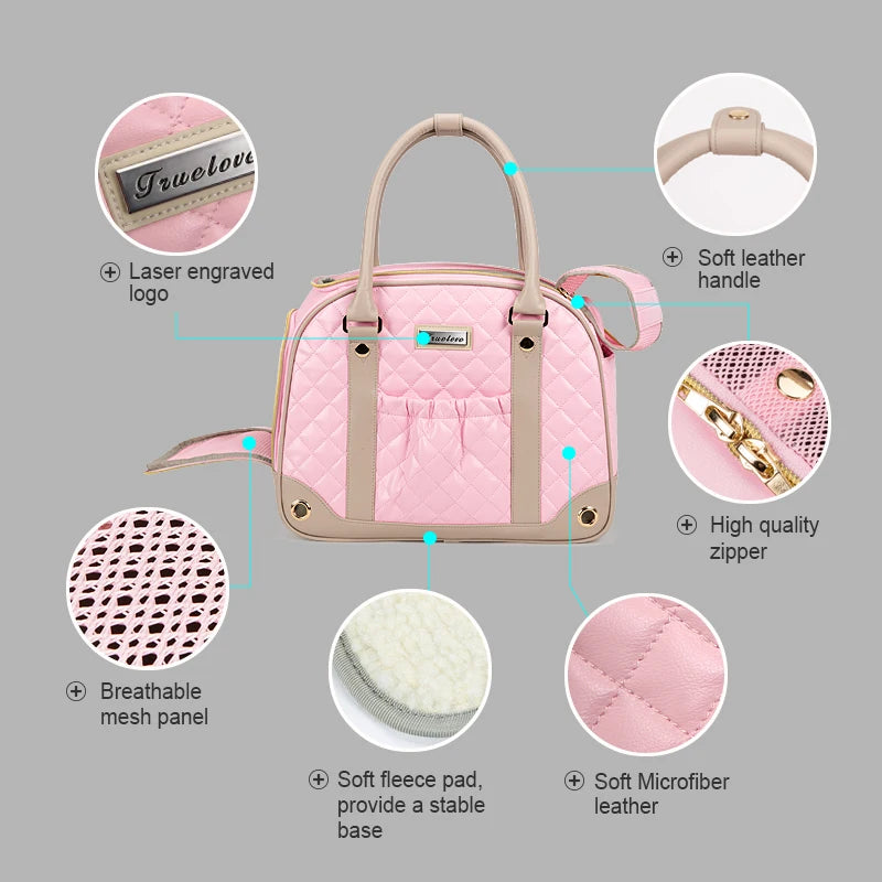 Truelove Fashion Pet Carrier Handbag Out of Portable Bag Space Cabin Hug Cat Dog Artifacts Out Bag Backpack Pet Box Cage TLX6971