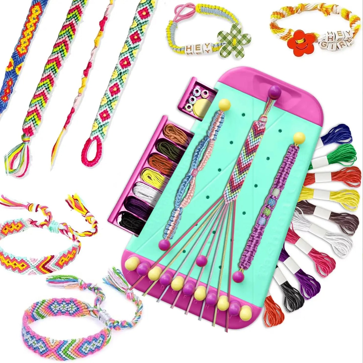 Bracelet Making Kit for Girls DIY Friendship Jewelry Craft Set Perfect for Birthdays and Creative Play