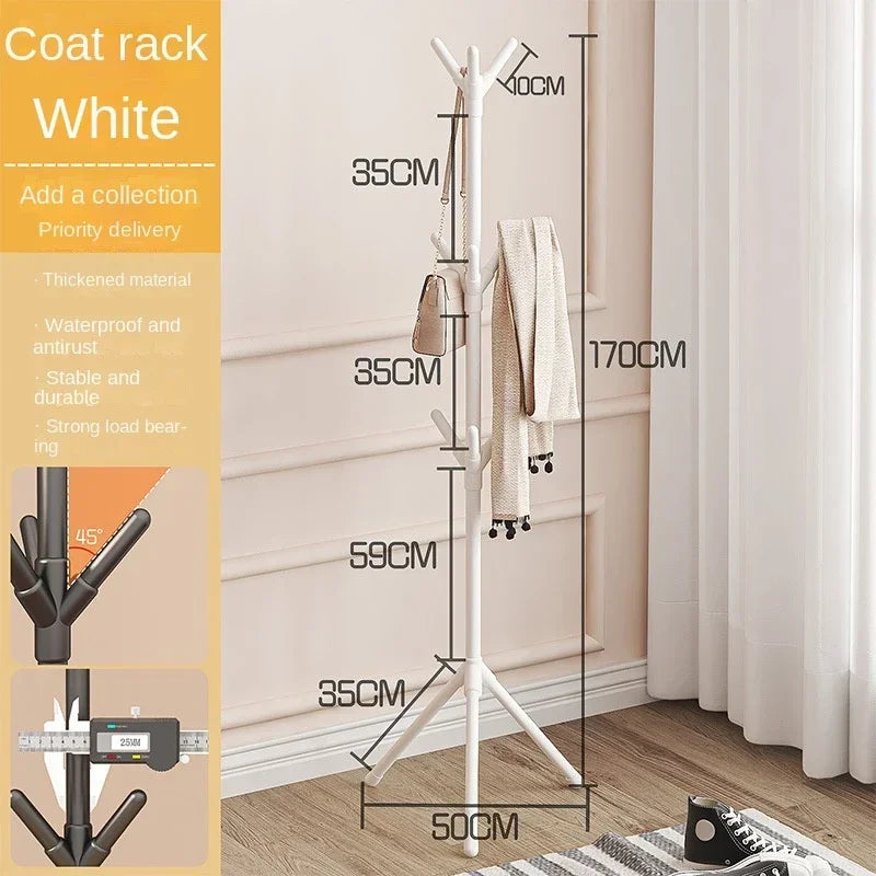 Multi Hook Clothes Rack Stand Tree Branch Shape Mobile Coat Rack for Home and Dorm Clothing Storage