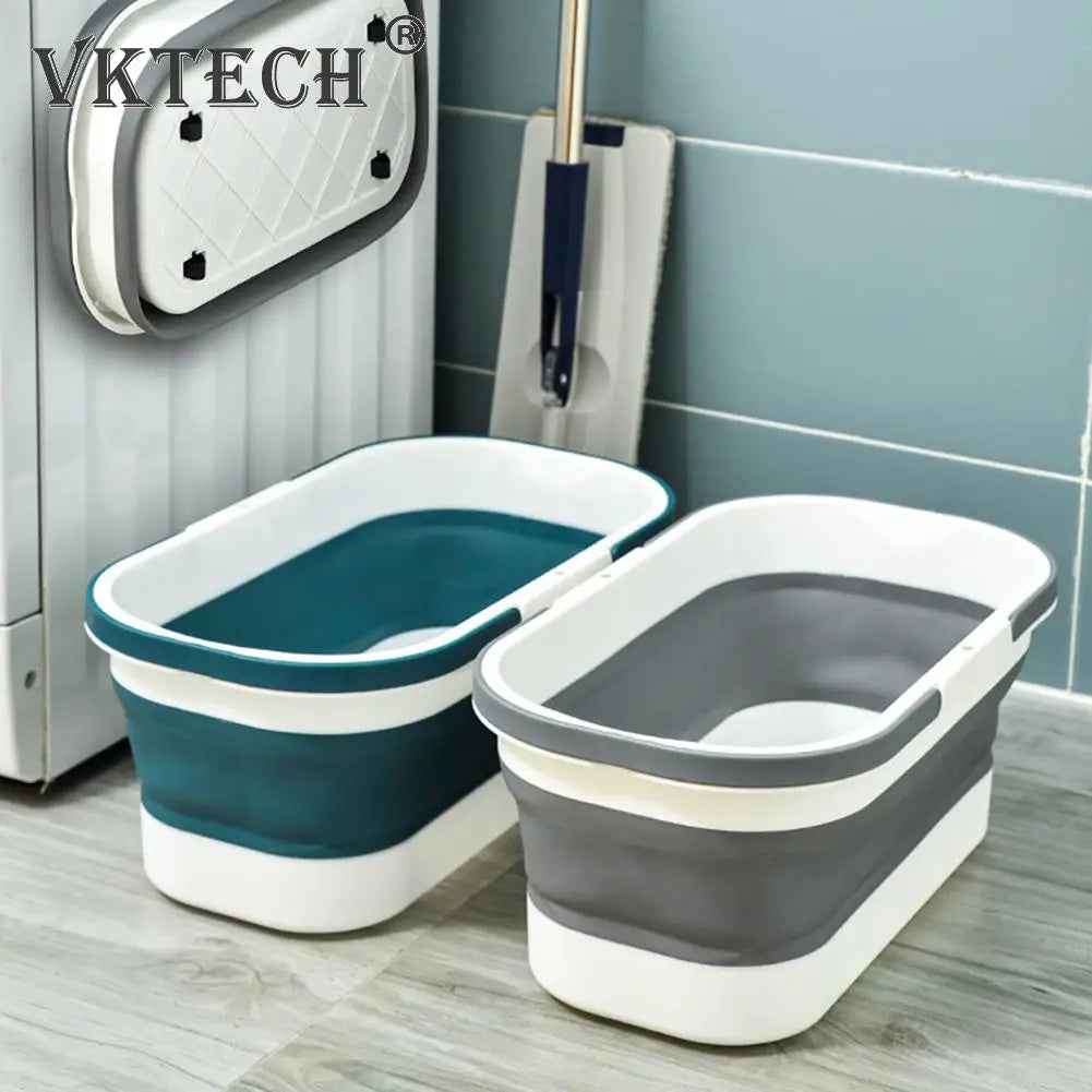 Foldable Mop Bucket Portable Wash Basin Large Capacity Dishpan for Kitchen and Bathroom Cleaning Space Saving Design
