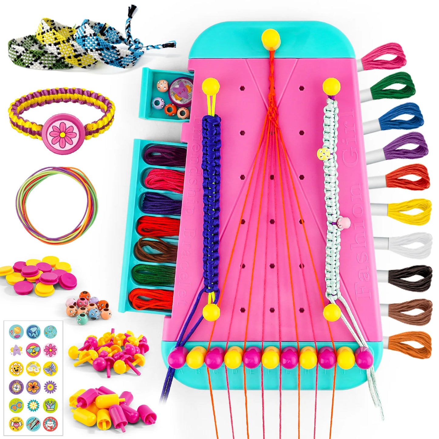 Bracelet Making Kit for Girls DIY Friendship Jewelry Craft Set Perfect for Birthdays and Creative Play