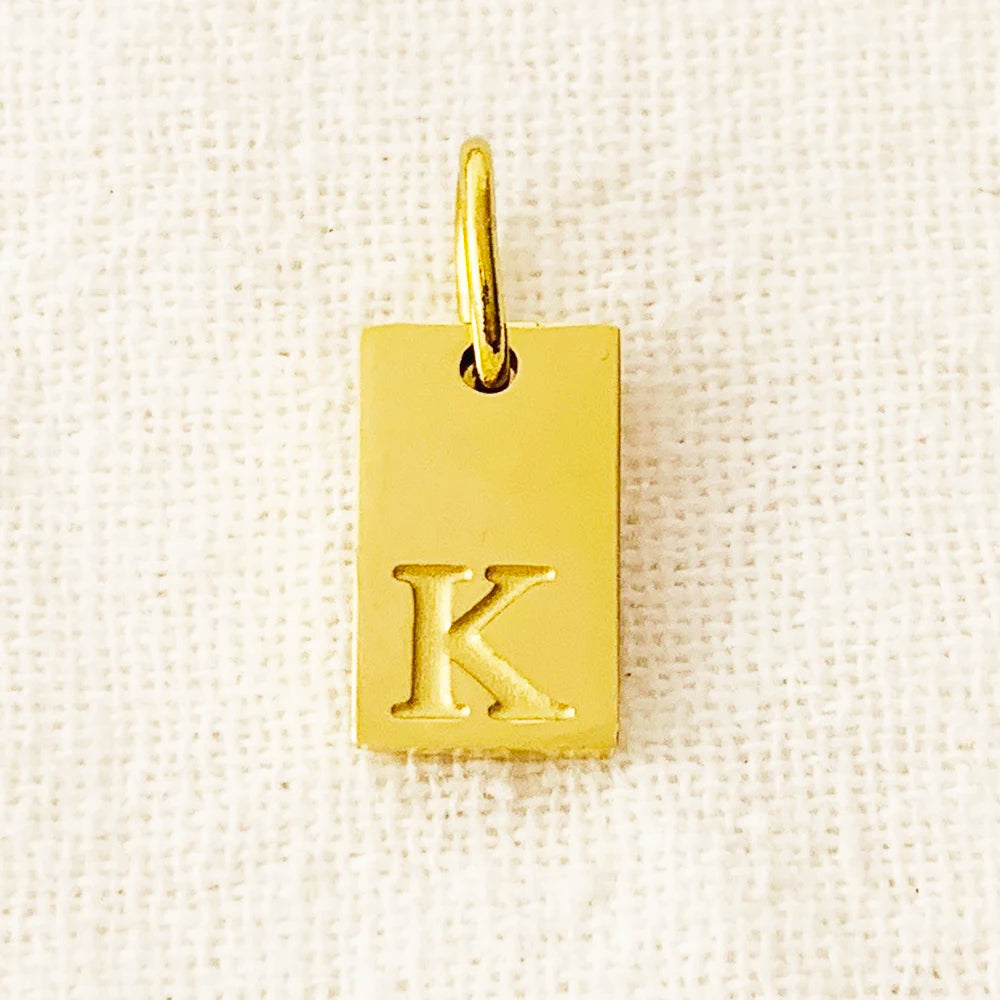 SUNIBI Alphabet Charm Pendant for Necklaces Stainless Steel Jewelry