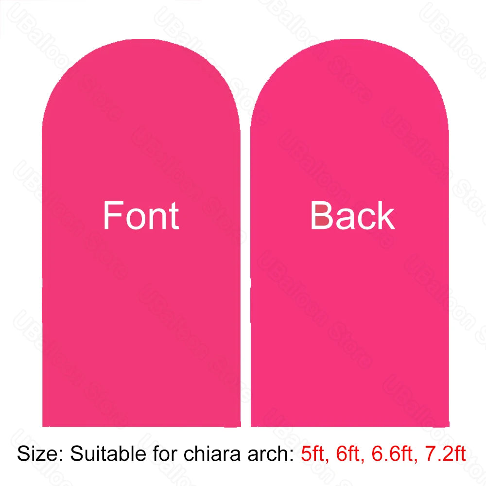 2M Chiara Arch Cover Double Sided White and Hot Pink Fabric Backdrop for Birthday Baby Shower and Wedding Decorations