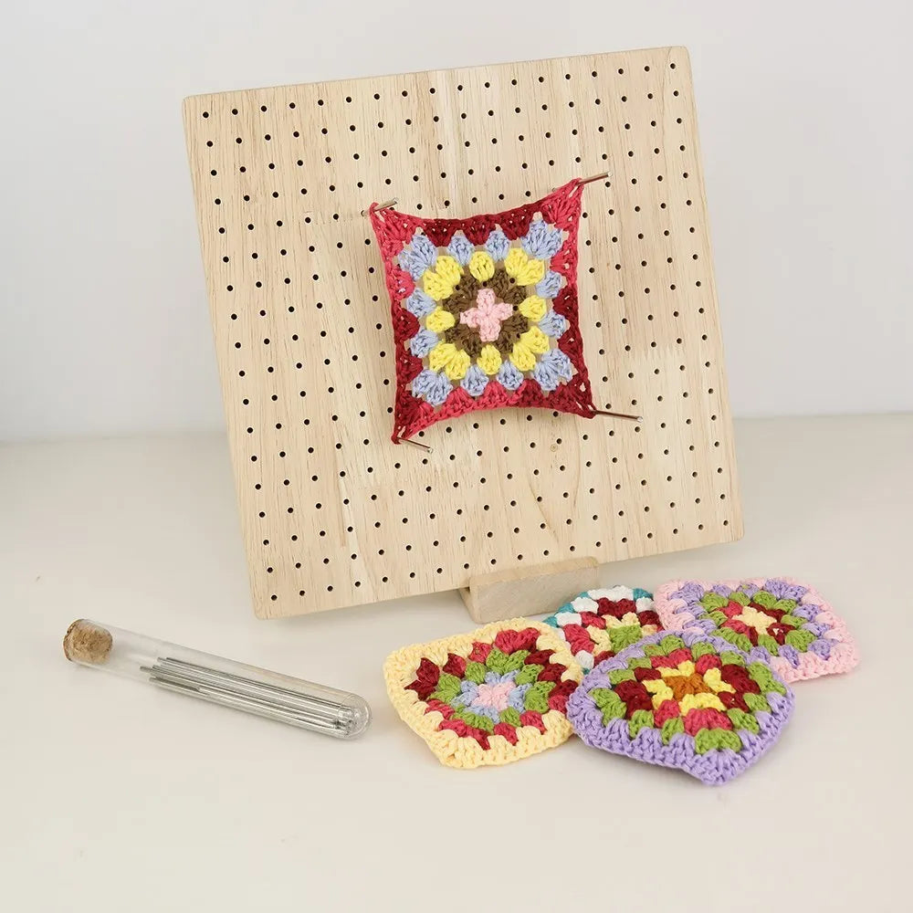 Wooden Knitting Blocking Board for Granny Squares Shawls Scarves Socks Sweaters and DIY Projects