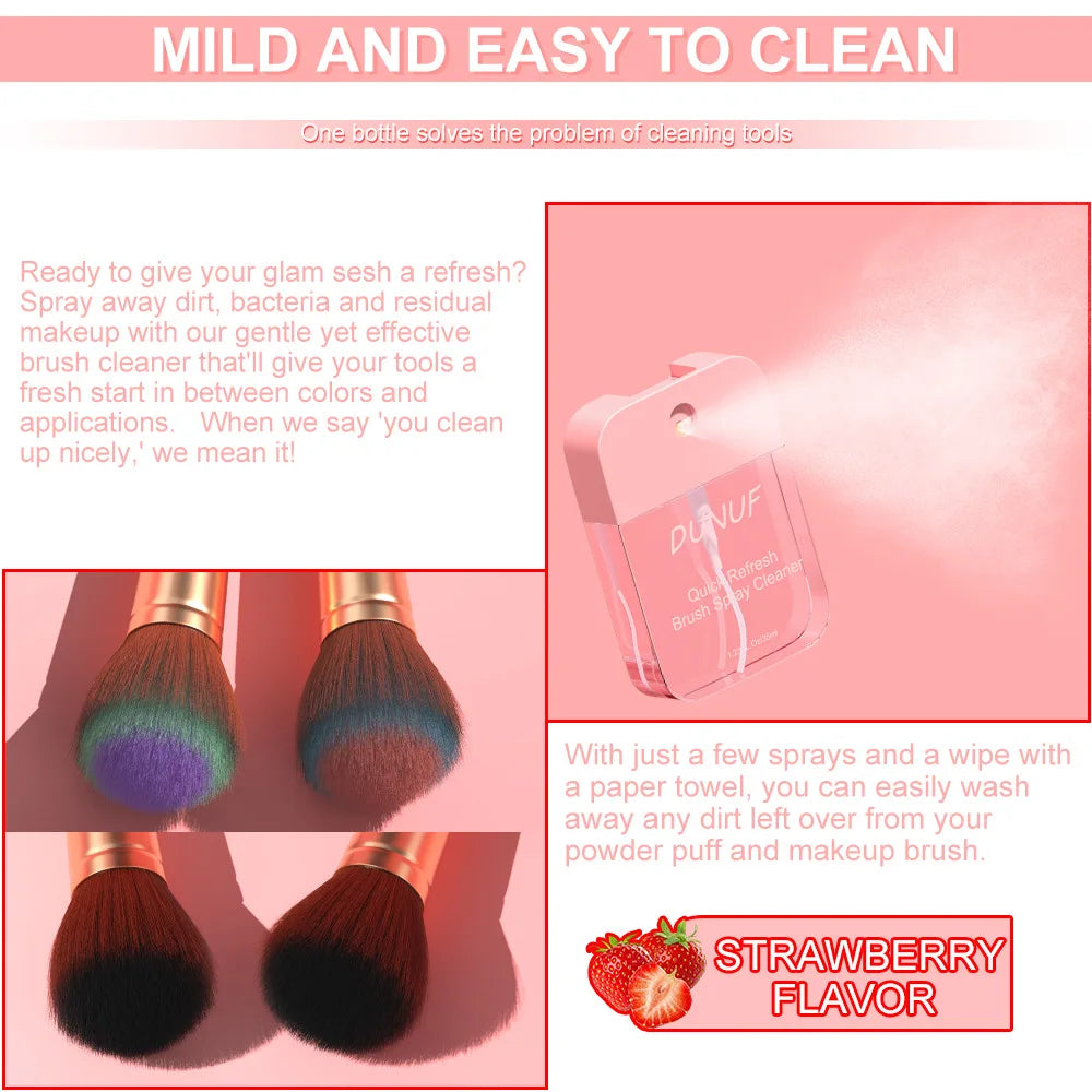 DUNUF 35ML Makeup Brush Cleaning Spray Quick Clean Tool