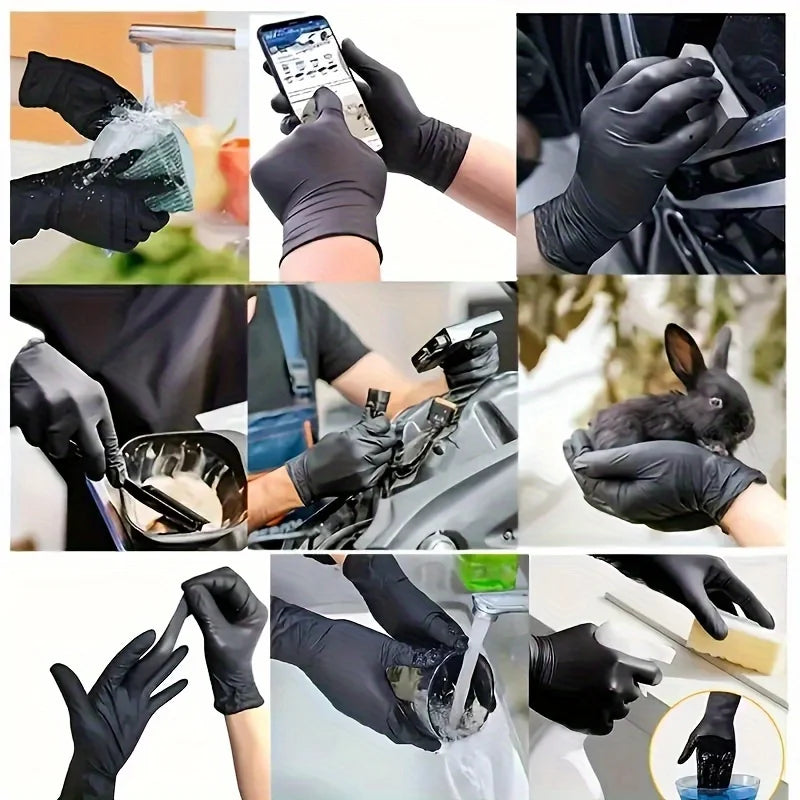 100PCS Disposable Durable Cleaning Gloves for Kitchen Tattooing Hair Dyeing