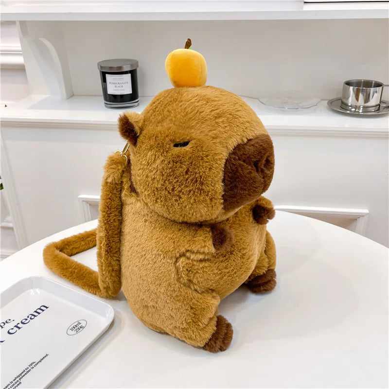 Capybara Plush Backpack Kawaii Mini Knapsack Bag for Kids