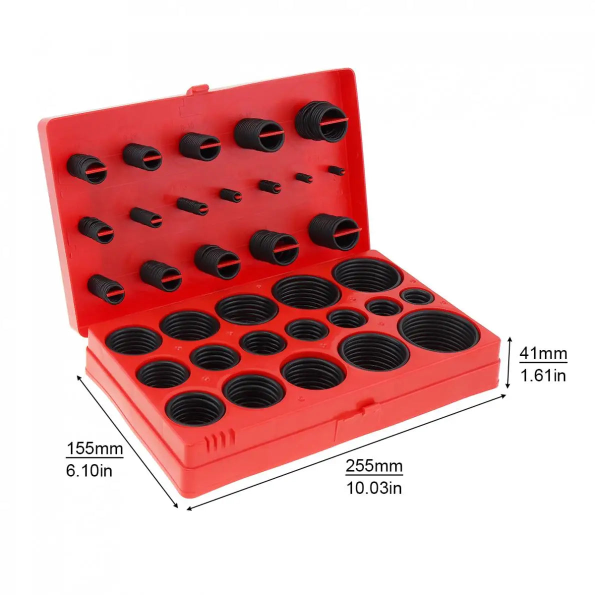 419PCS Universal O-Ring Assortment Set with 32 Sizes of Nitrile Rubber Seals for Plumbing Automotive and Faucet Repairs