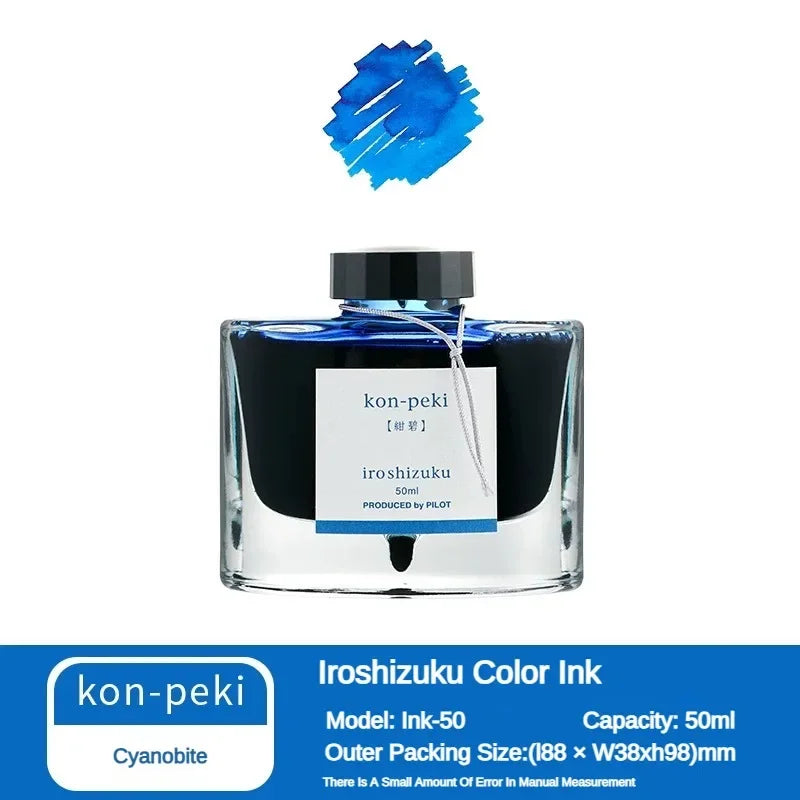 Pilot 25 Color 50ml Fountain Pen Ink Set with Glass Bottles for School and Office Use