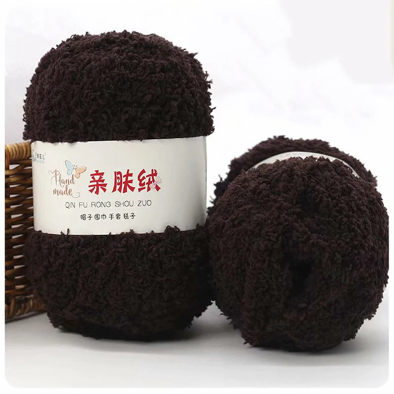 50g/Set Chenille Yarn Soft Coral Velvet for Knitting DIY