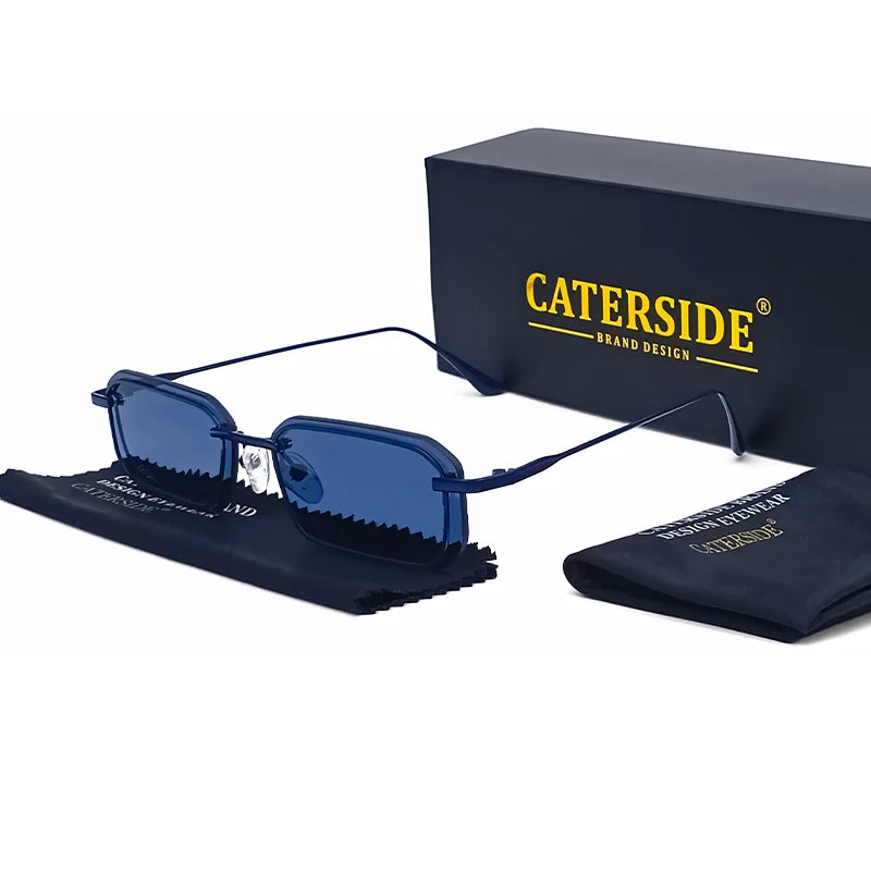 CATERSIDE Retro Punk Sunglasses UV400 Small Frame Fashion Eyewear