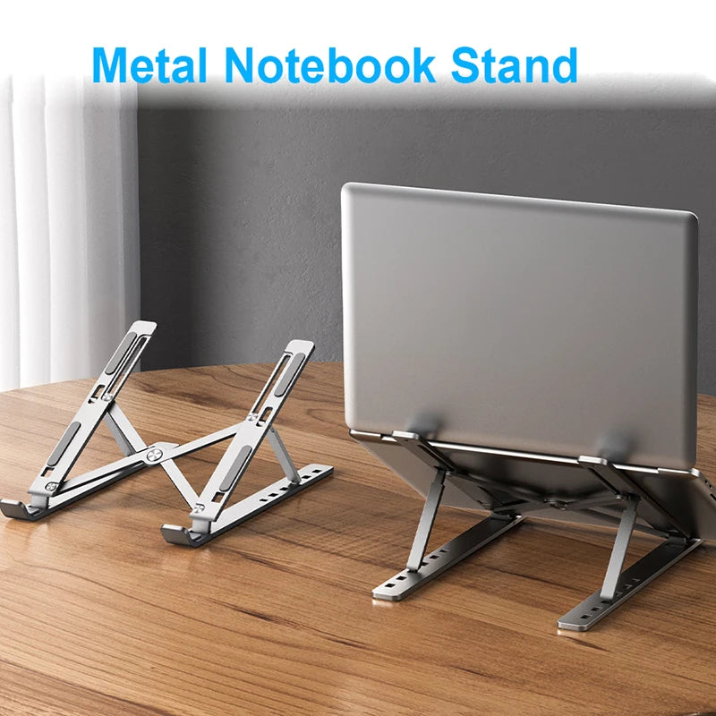 Aluminum Alloy Laptop Holder Stand Adjustable Portable Cooling Non-Slip