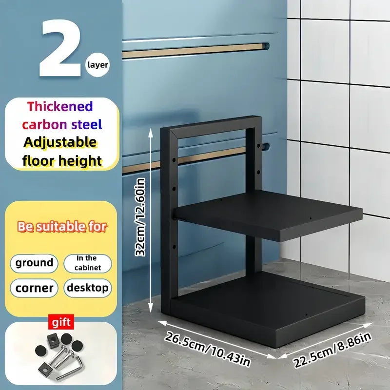 Adjustable Stainless Steel Pot Rack Organizer for Kitchen Multi-Layer Pot and Pan Storage Solution