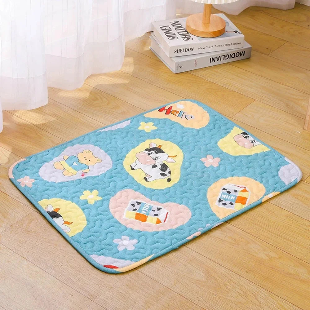 Pet Summer Mat Cooling Ice Blanket Mat Moisture Proof Dog Floor Sofa Cushion Skin Friendly Cat Sleeping Breathable Pet Bed Mat