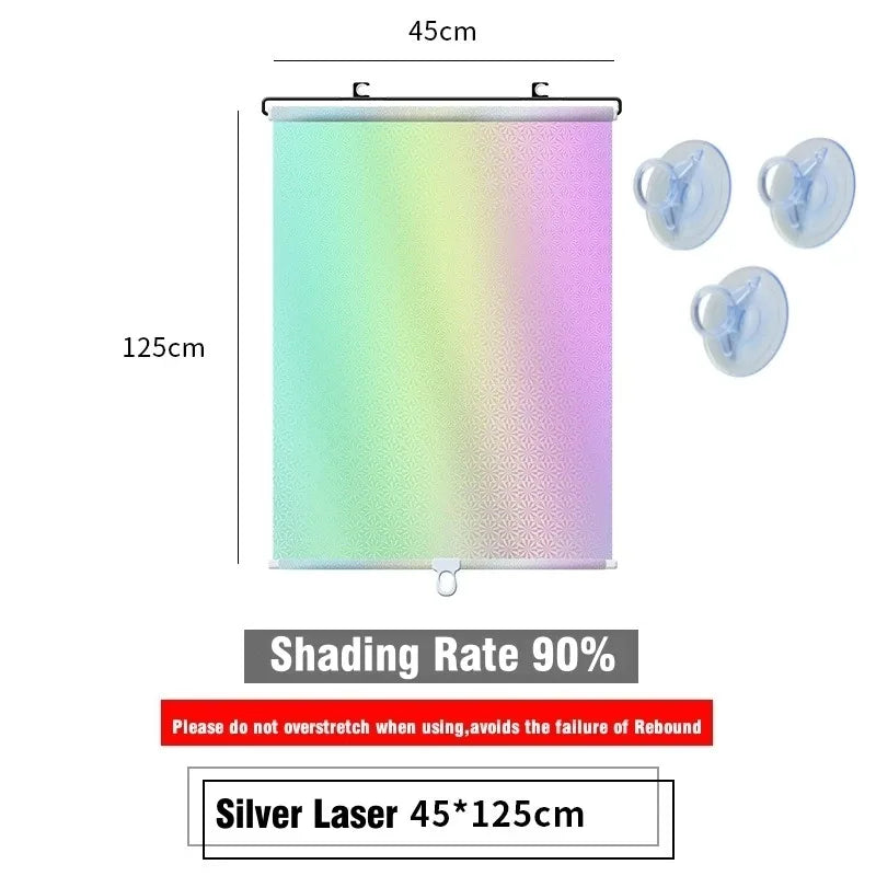 Universal Roller Blinds Suction Cup Sunshade Blackout Curtain