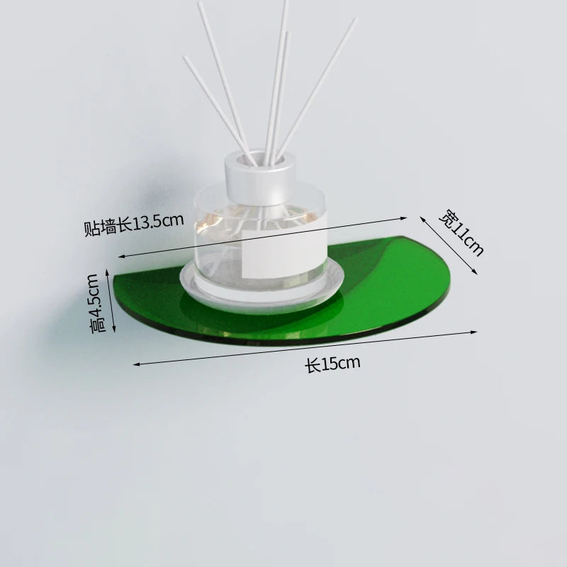 Colorful Acrylic Floating Shelf Invisible Storage Rack for Bathroom Kitchen Living Room