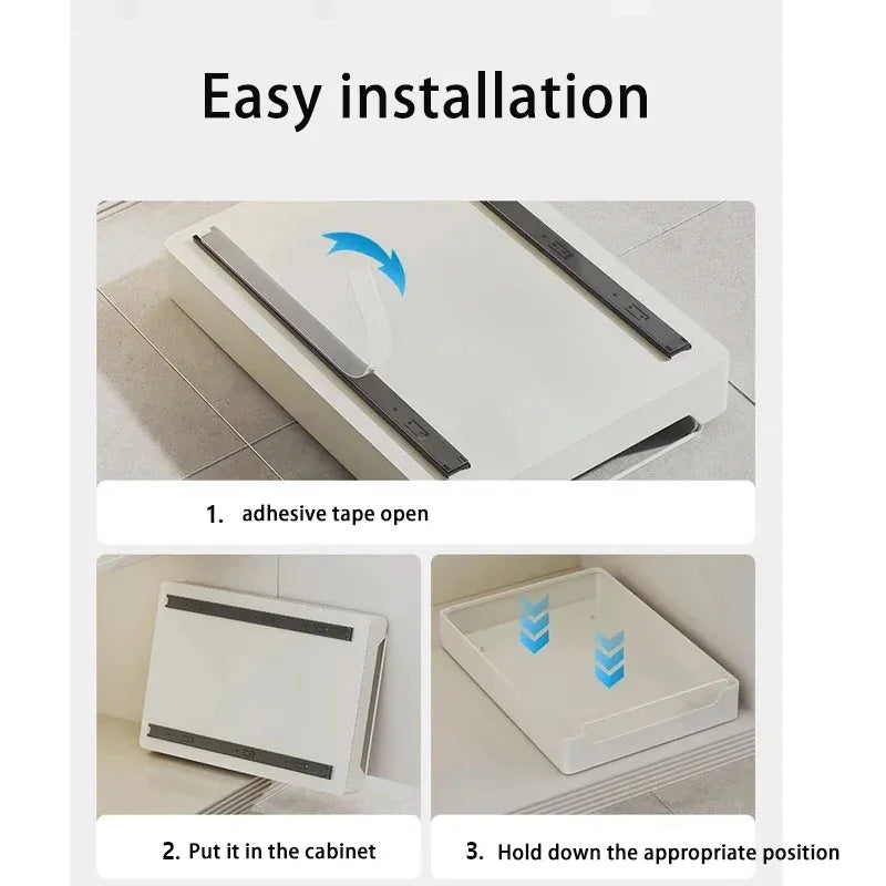 New Kitchen Storage Rack with Slide Rails Pull-out Drawer Organizer