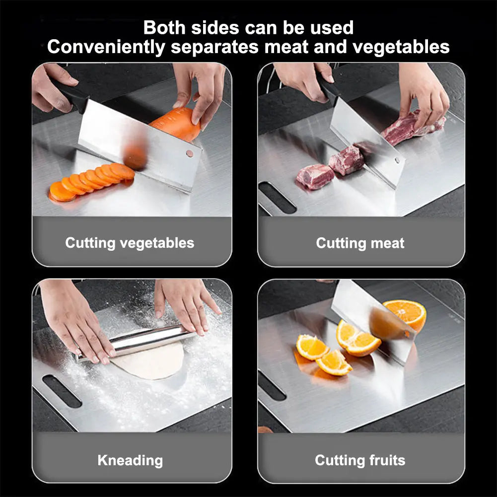 Stainless Steel Double Sided Cutting Board Easy To Clean