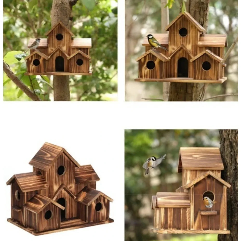 Large Parrot Cage Solid Wood Bird House Villa with Nest Outdoor Weatherproof Aviary Handcrafted Birdcage for Sale Fast Delivery