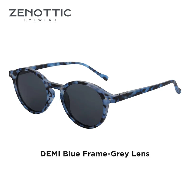 Zenottic Retro Circular Polarized Sunglasses for Men and Women Small Round Vintage Style UV400 Protection