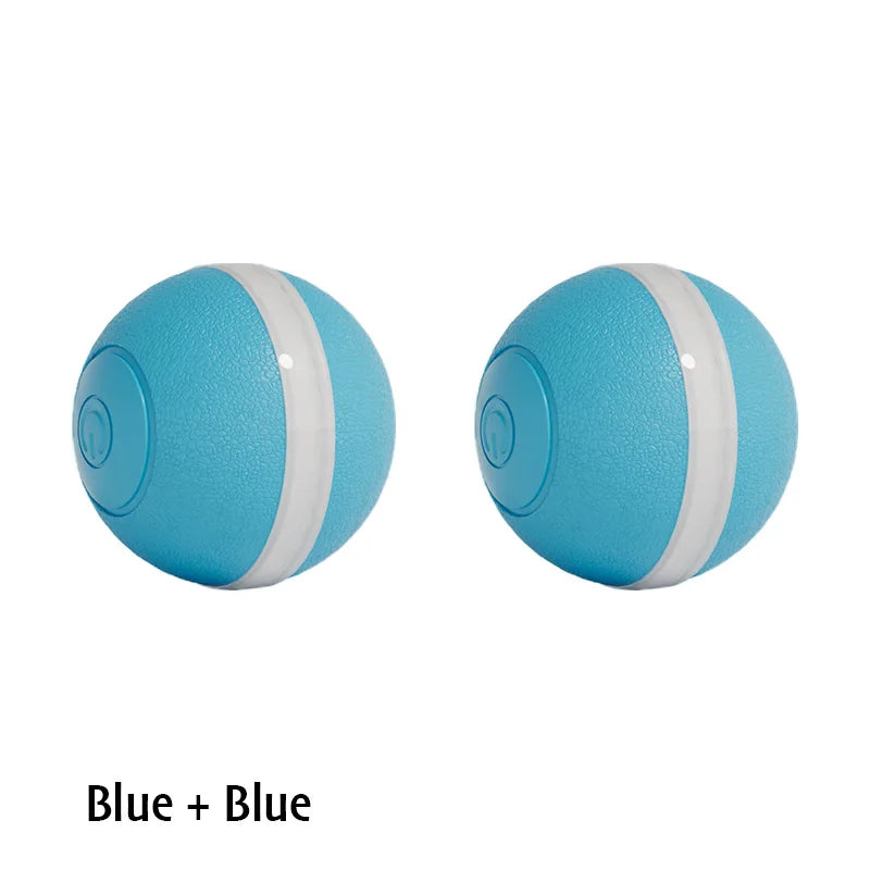 Silent Electric Smart Ball Cat Toys Automatic Rolling Interactive Ball USB LED Light Pet Toy Dog Cat Teaser Training 1~2pcs