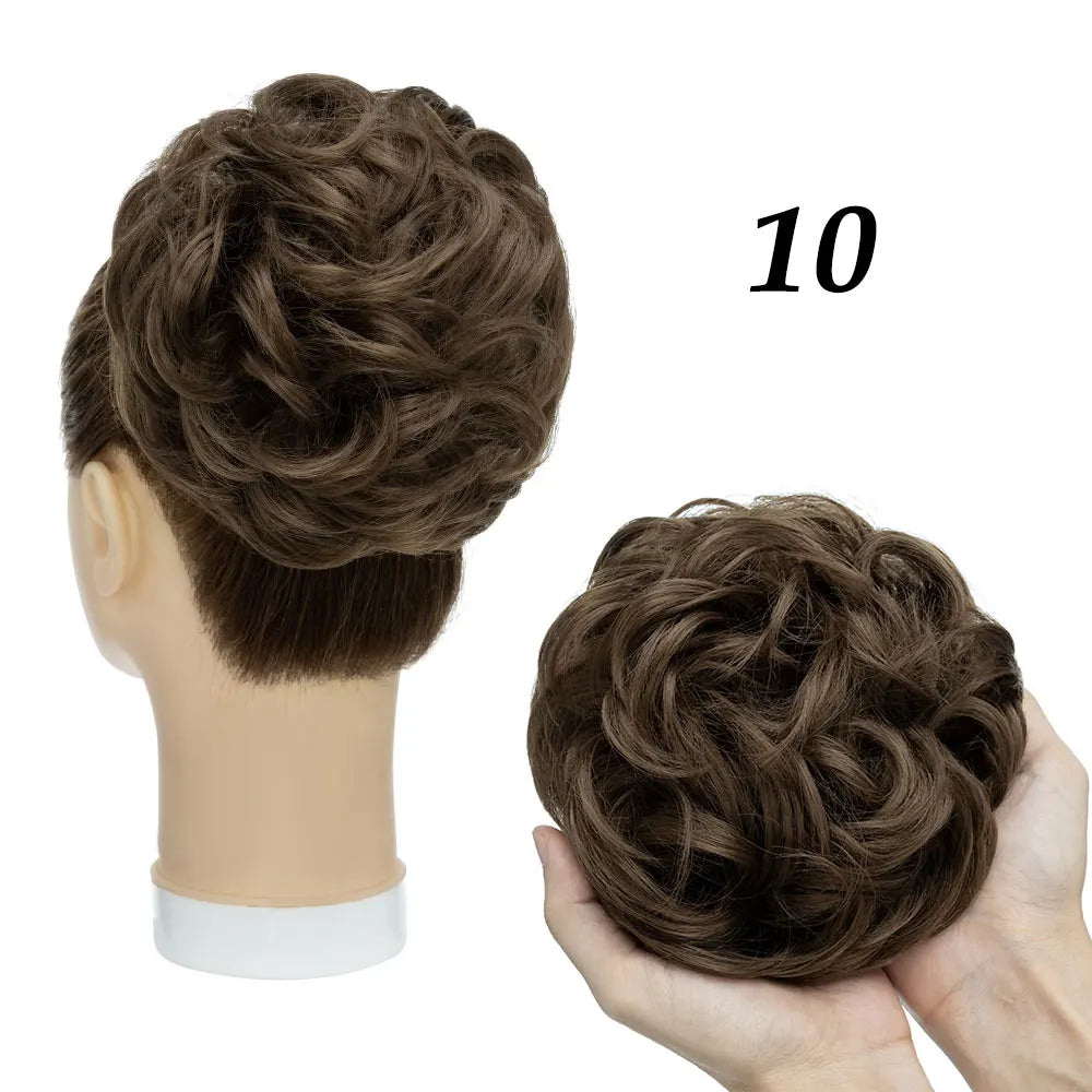 Hairro Synthetic Messy Hair Bun Scrunchies For Women 55g