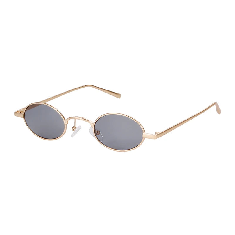 SORVINO Skinny Steampunk Oval Sunglasses 2020 Women Gold Shades