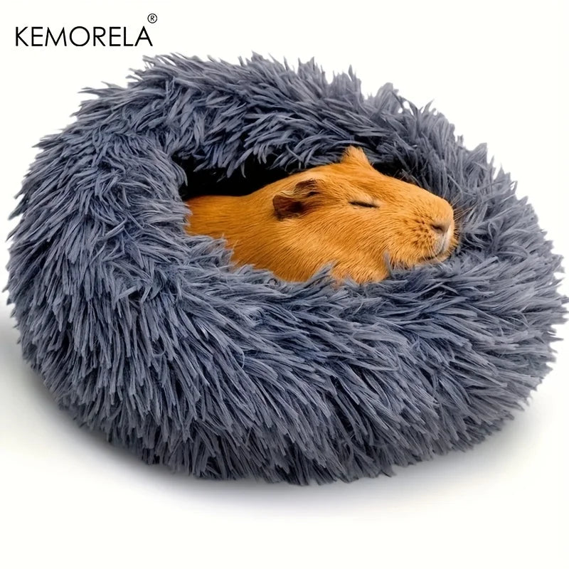 1PCS Ultra-Soft Plush Pet Nest Cozy Warm Hamster Sleeping Bed Non-Slip Bottom Insulated Padding for Guinea & Other Small Animals