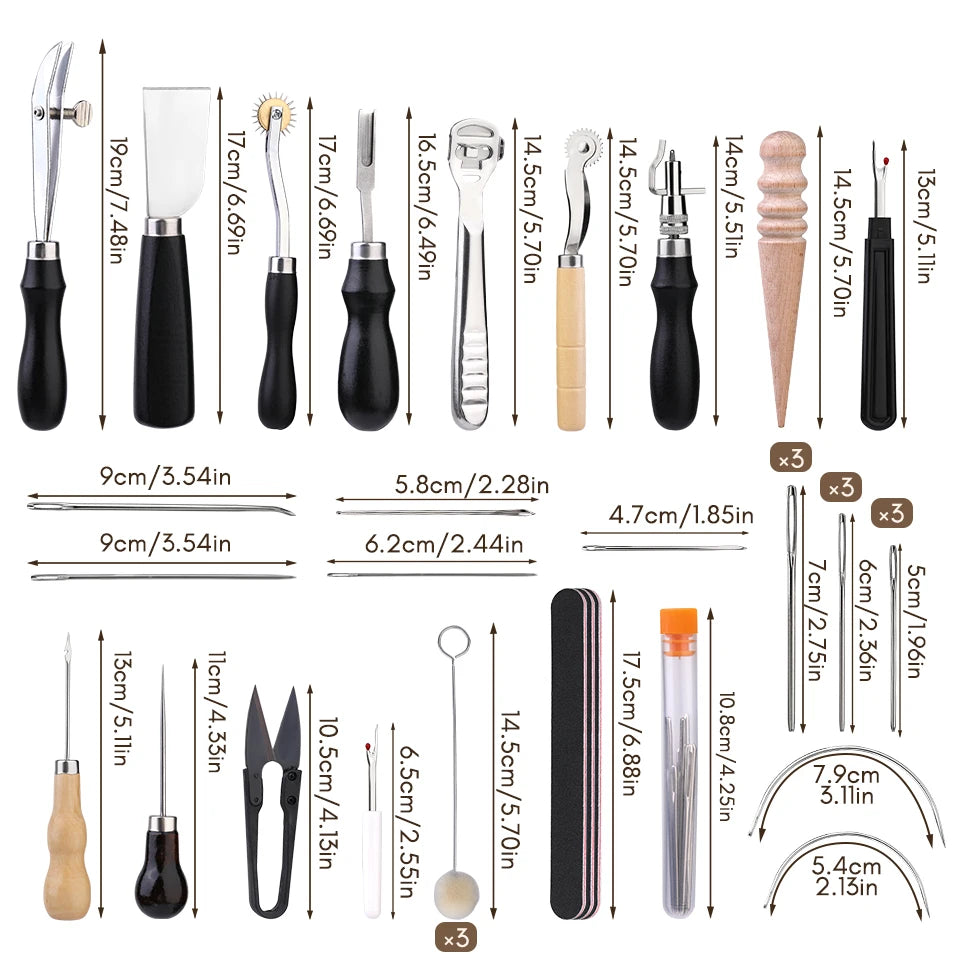 KRABALL Professional Leather Craft Tool Kit for DIY Repair