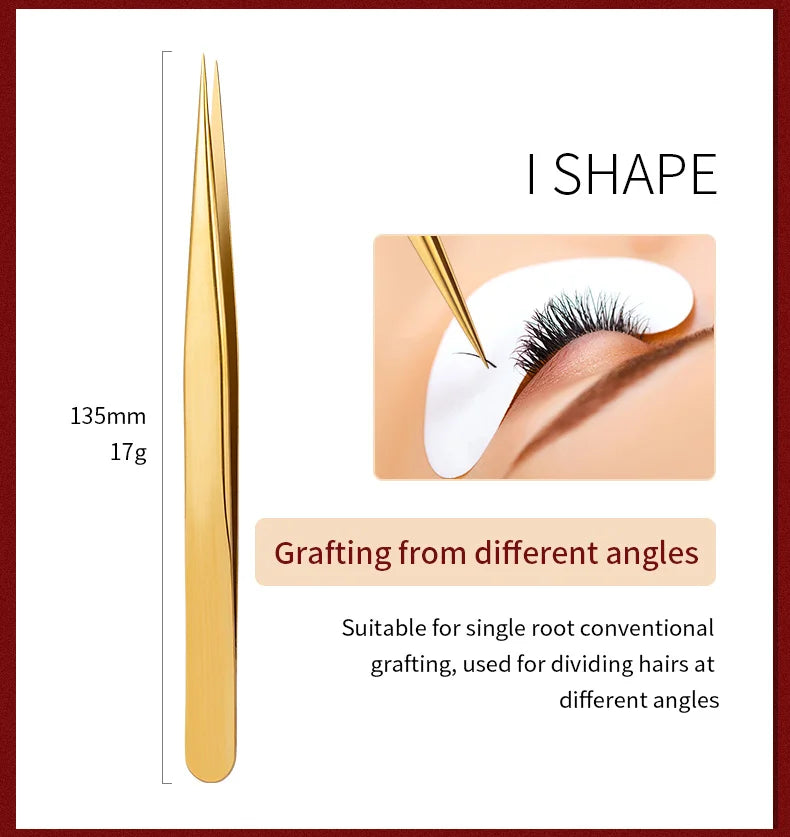 6 Piece False Eyelash Tweezers Set for Precision Lash Application Eyebrow Grooming and Nail Art Tools