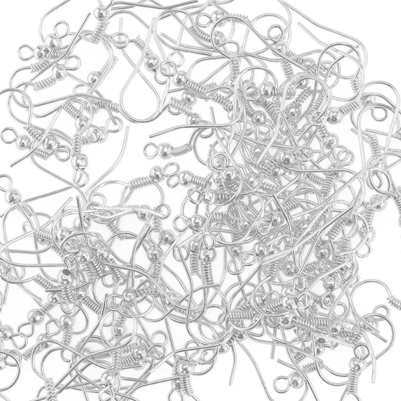 100/200pcs DIY Earring Findings Stainless Steel Hooks Hypoallergenic Earwires