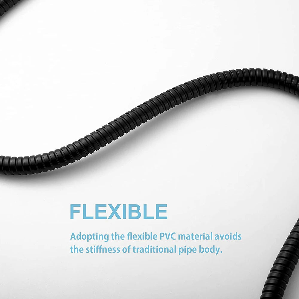 1.5/2M Black SUS 304 Flexible Shower Hose for Easy Plumbing