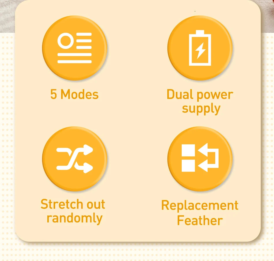 ROJECO 2 in 1 Smart Cat Toys Automatic Feather Ball Set