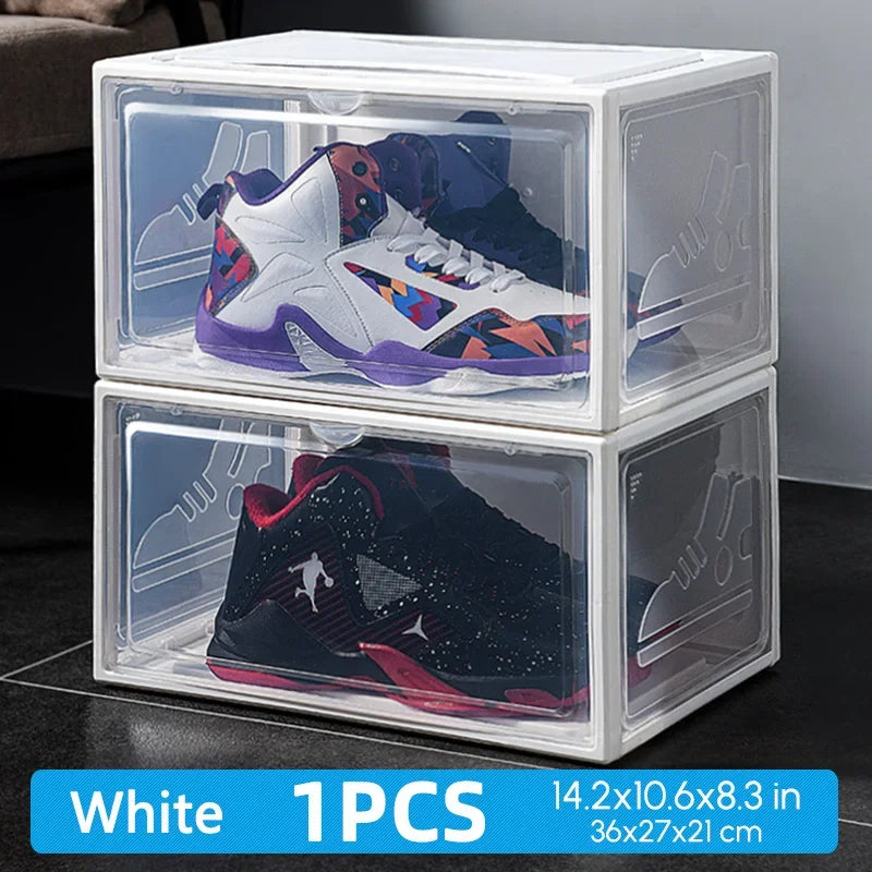 AJ Sneaker Box Shoes Organizer Transparent Stackable Dustproof Storage Box