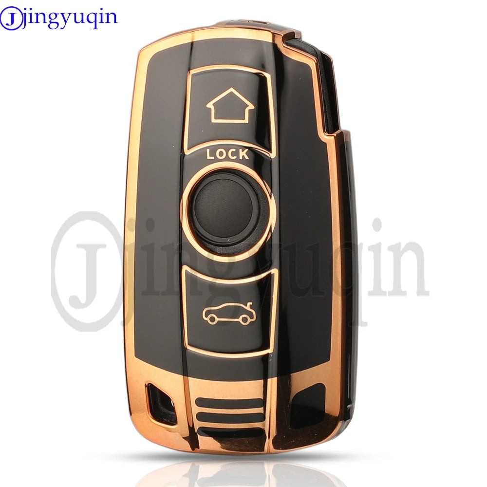 Jingyuqin TPU Car Key Case Cover For BMW Models 1 3 5 6 X1 X3 X5 Z4