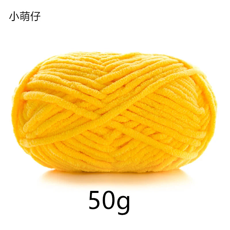 50g Polyester Cute Yarn Ball for Warm Velvet Crochet Scarf