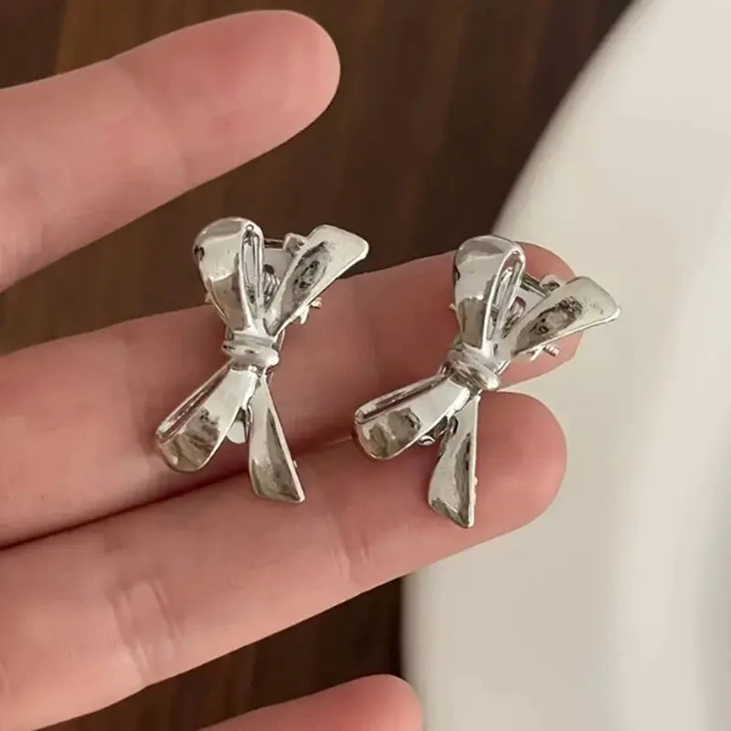 6PCS Fashion Small Shiny Bow Tie Hair Claw Clip Set