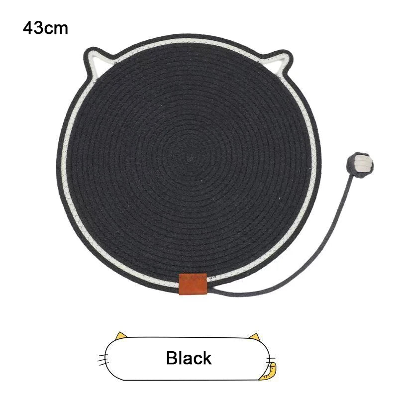 Cotton Rope Cat Scratching Post Mat Cat Scratcher Tool Funny Cat Toys for Grinding Claws Wear-Resistant Cat Scraper Pet Product