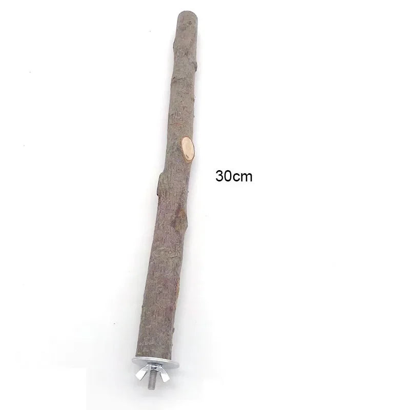 Natural Wood Pet Parrot Raw Wood Fork Tree Branch Stand Rack Squirrel Bird Hamster Branch Perches Chew Bite Toys Stick