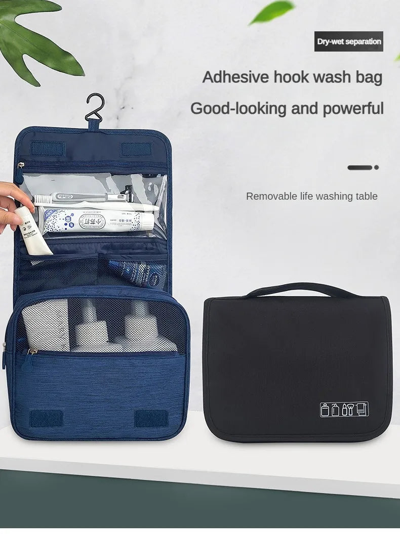 1pc Foldable Toiletry Bag Organizer for Travel and Makeup
