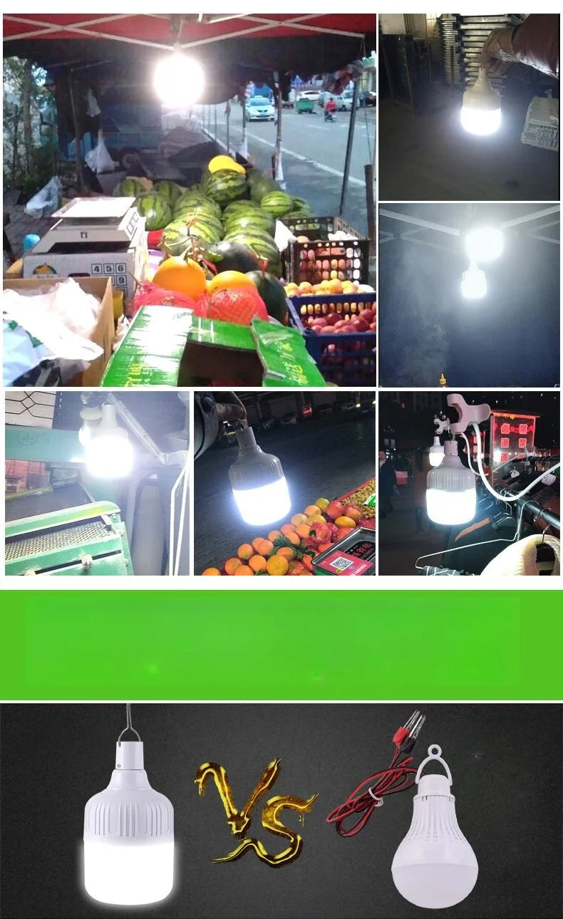 2pcs Rechargeable LED Emergency Portable Lights for Camping