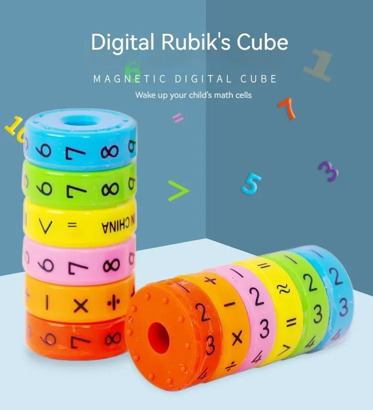 DIY Math Blocks - Perfect Birthday Gift for Boys & Girls, Preschool Learning Counting & Math Skills Tools