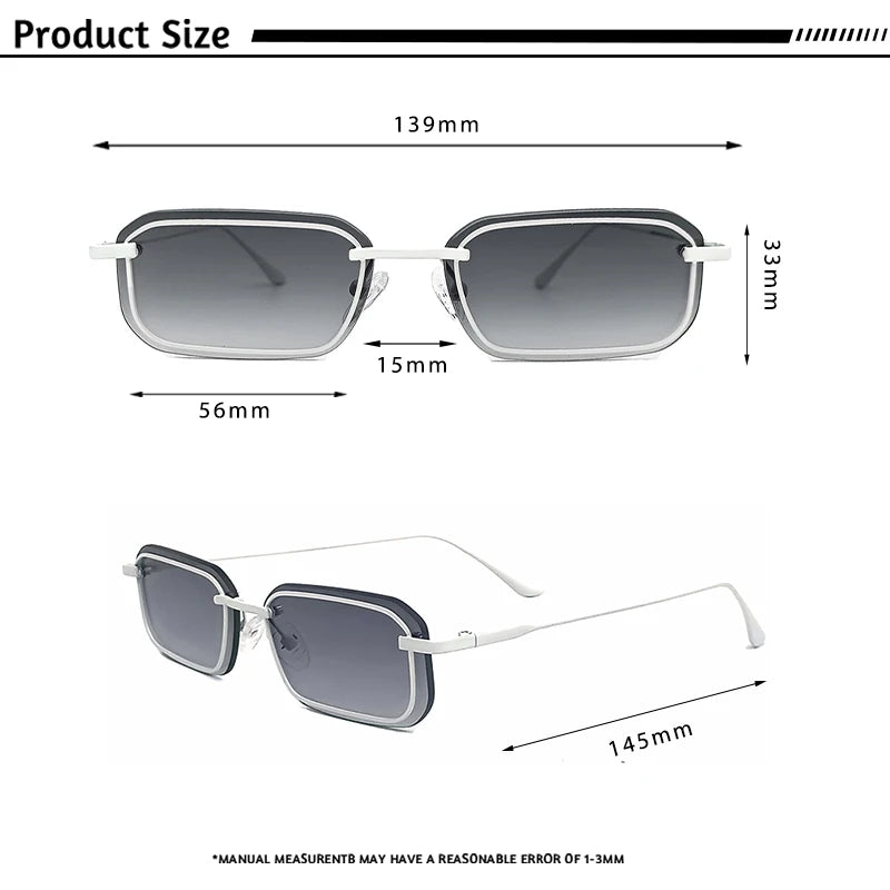 CATERSIDE Retro Punk Sunglasses UV400 Small Frame Fashion Eyewear