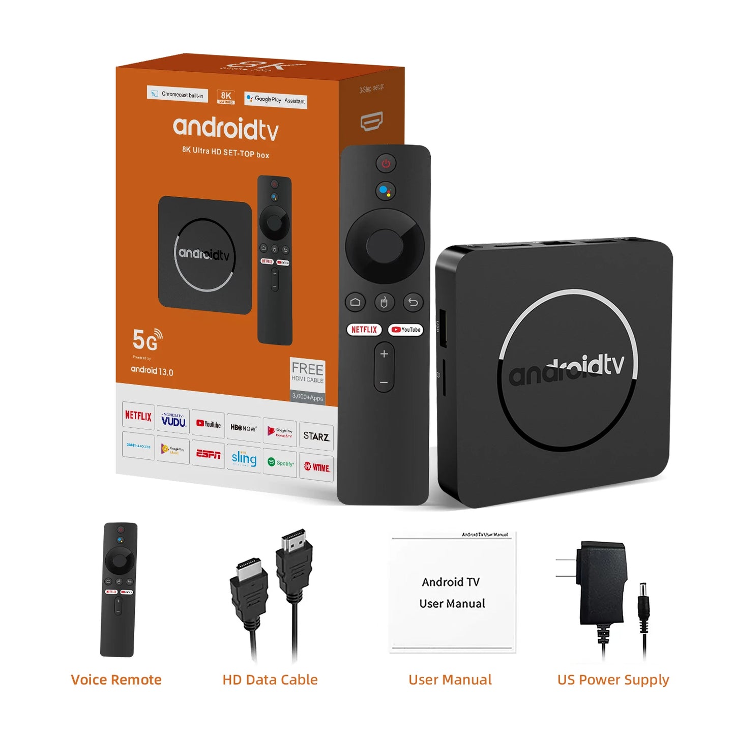 Global Version Mortal Smart Streaming Media TV Box Android 13 Allwinner H313 with Bluetooth Google Assistant Dual Band Wifi and 4K HD Support