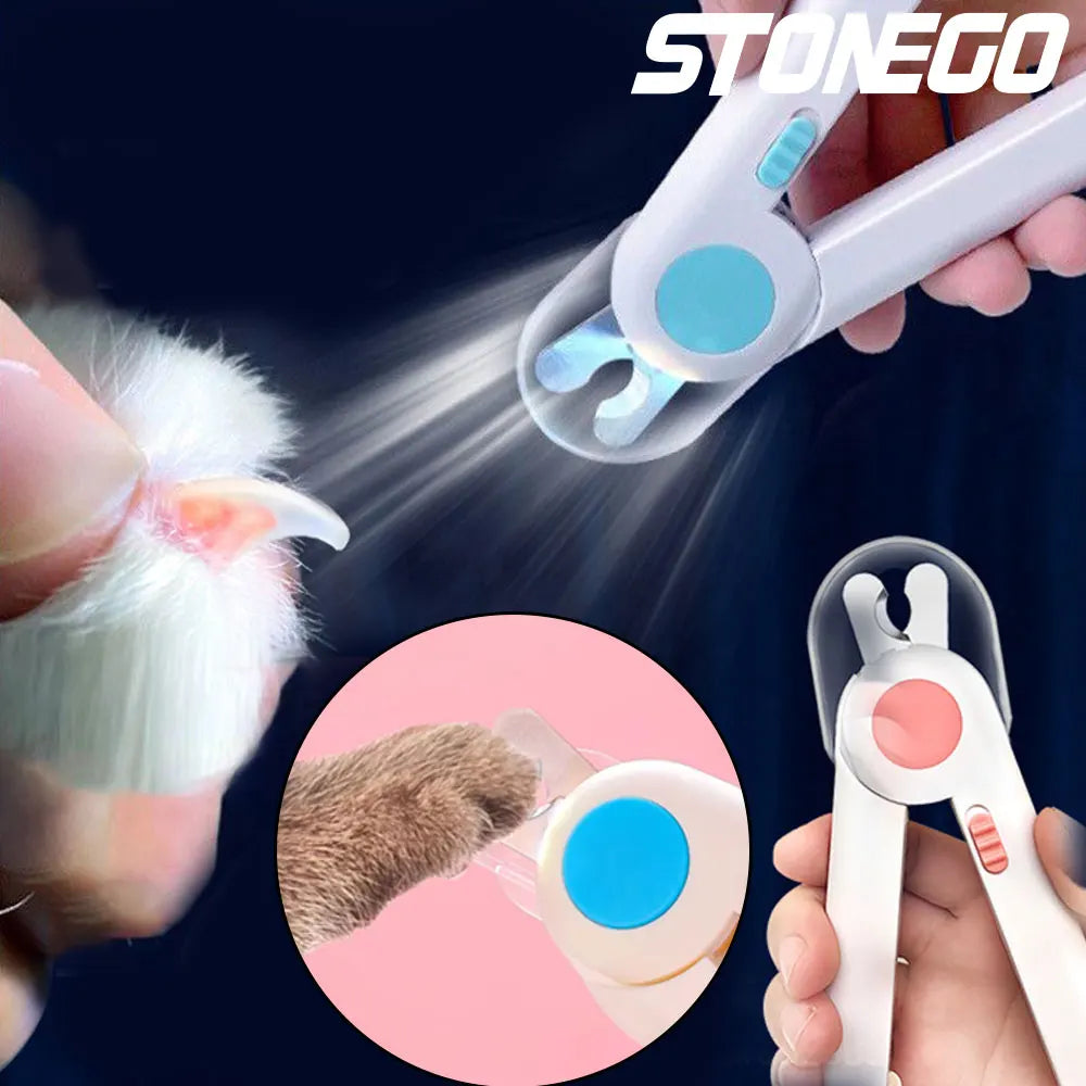 Professional Pet Nail Clipper with LED Light for Cats and Small Dogs - Safe and Easy Claw Grooming Tool