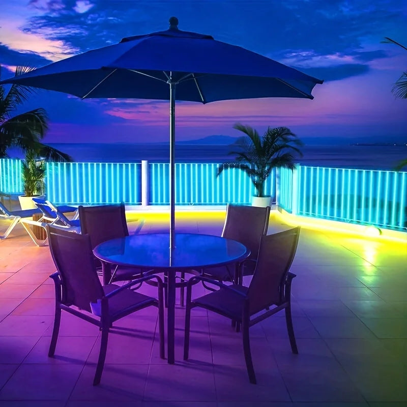 Smart Neon LED Strip Light Sign Remote Control RGB Flexible Waterproof Tape for Home Outdoor Decor 1/3/5m