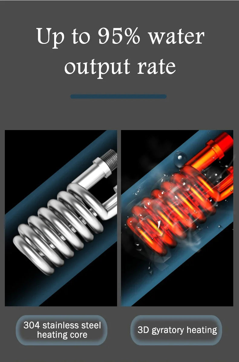 Instant Water Heater 220V 5500W Portable Electric Heater for Quick Bathroom and Kitchen Hot Water