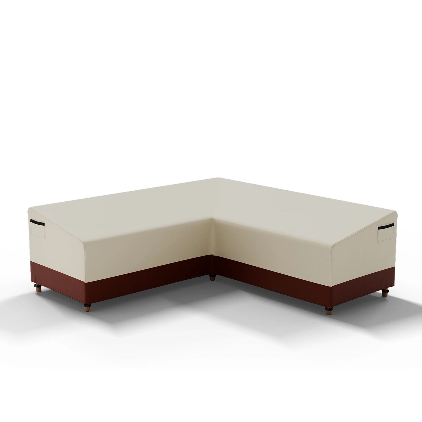 420D Waterproof Outdoor V-Shaped Heavy-Duty Sofa Cover for Sectional Lawn and Patio Furniture