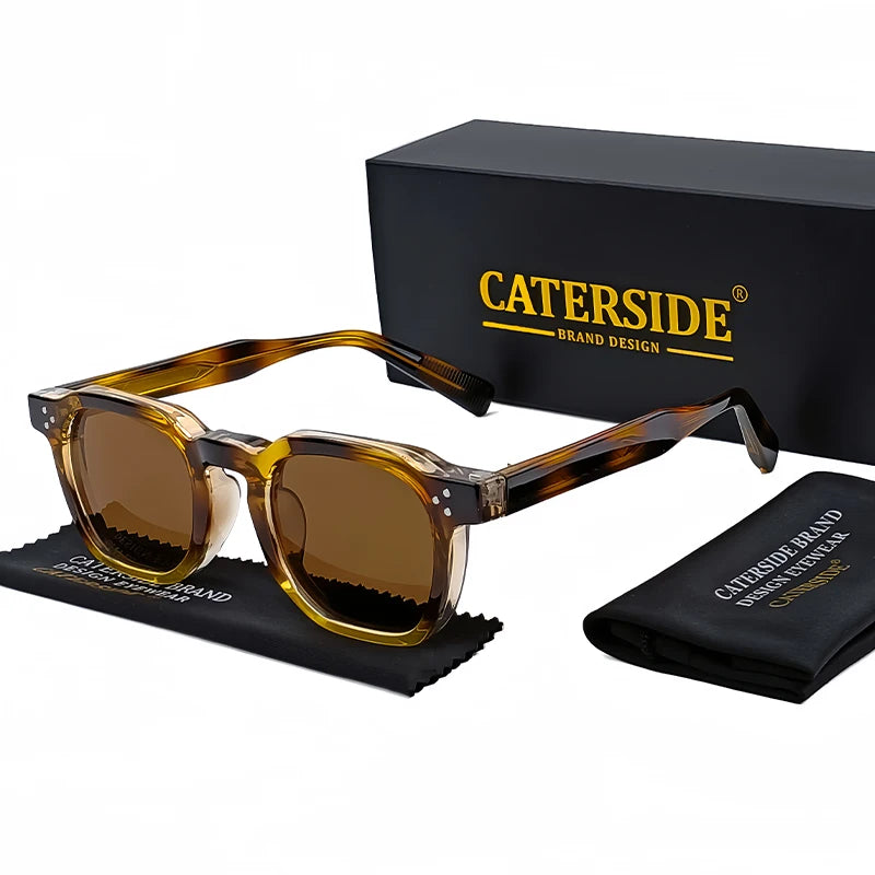 CATERSIDE Retro Punk Small Frame Sunglasses for Men and Women